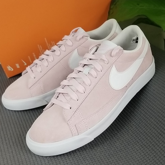 pink suede nike shoes